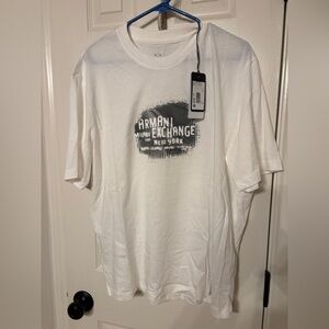 Armani Exchange White Graphic Tee NWT